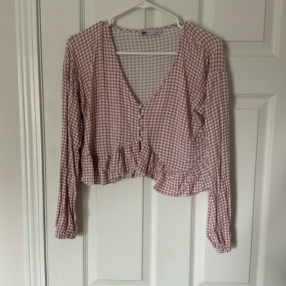 Long sleeve cropped top